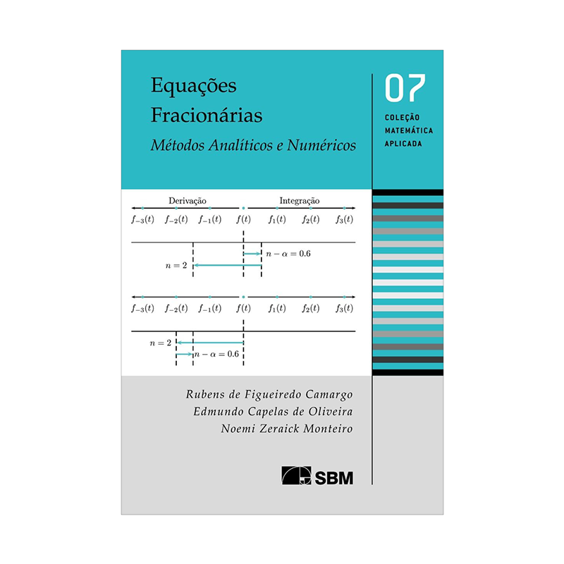 Equações Fracionárias: Métodos Analíticos e Numéricos – Capa Capa do livro Equações Fracionárias Métodos Analíticos e Numéricos, de Edmundo Capelas de Oliveira, Rubens de Figueiredo Camargo e Noemi Zeraick Monteiro, Editora SBM