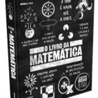 Mockup do exemplar físico de O livro da matemática, obra coletiva da DK, 1ª edição em português da Globo Livros, com 352 páginas