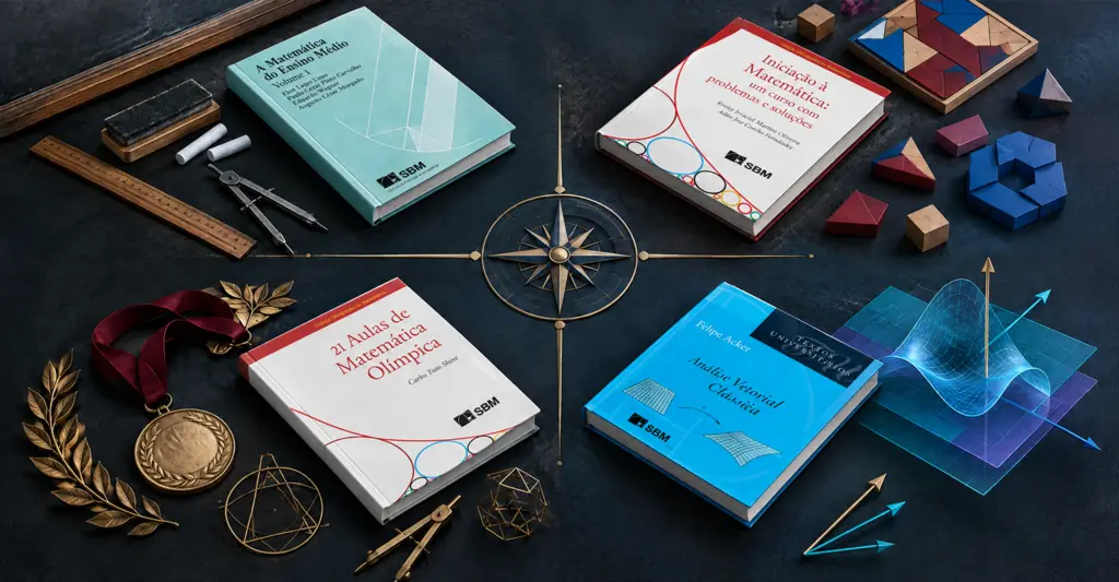 Livros da SBM para ensino, problemas, olimpíadas e graduação